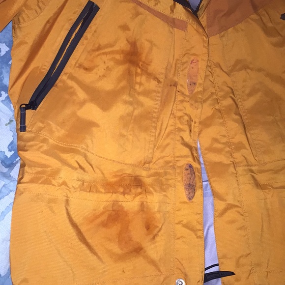 REI Men’s Small Orange Jacket/Shell with hood - Picture 5 of 5